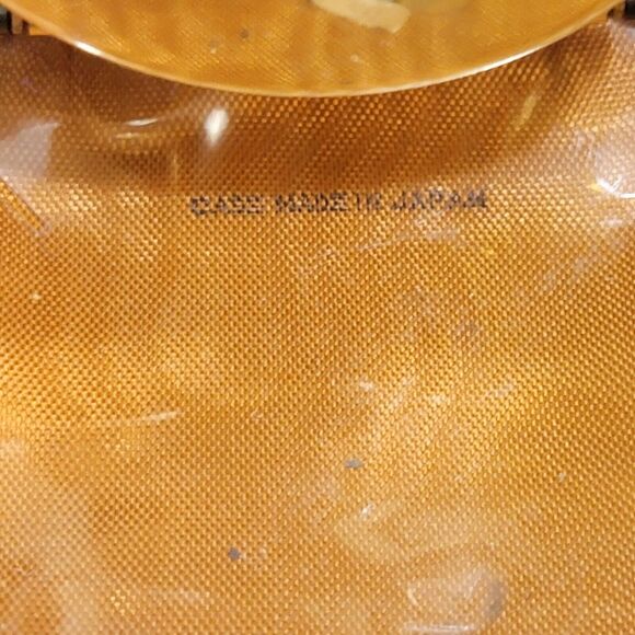 Vintage Linden Tan Clam Shell Leather Case Wind Up Travel Alarm Clock MCM Japan - Picture 8 of 12